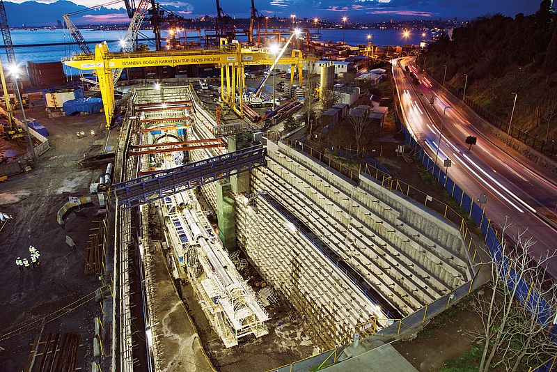 Launch shaft for the Eurasia Tunnel on the Asian side of the Bosporus, Istanbul, Mixshield, Ø 13,660 mm