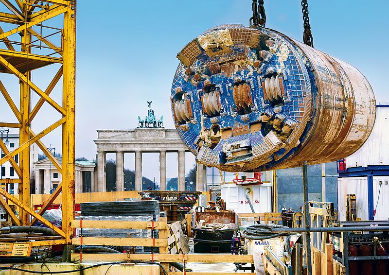 Microtunnelling at Brandenburg Gate in Berlin, Germany, AVN1200TC, Ø 1,200 mm